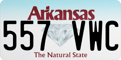AR license plate 557VWC