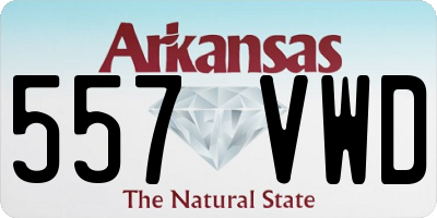 AR license plate 557VWD