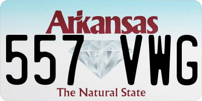 AR license plate 557VWG