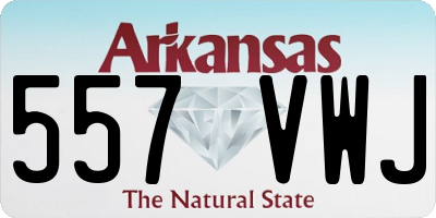 AR license plate 557VWJ