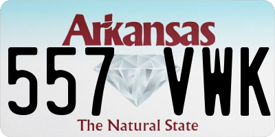 AR license plate 557VWK