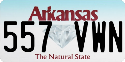 AR license plate 557VWN