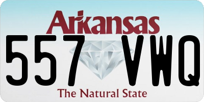 AR license plate 557VWQ