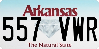 AR license plate 557VWR