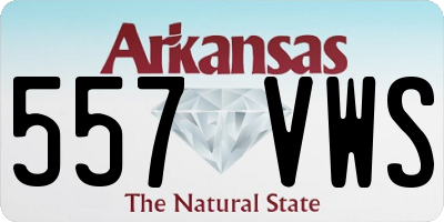 AR license plate 557VWS