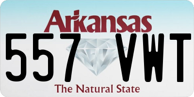 AR license plate 557VWT