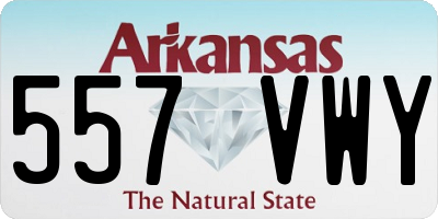 AR license plate 557VWY