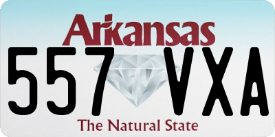 AR license plate 557VXA
