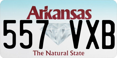 AR license plate 557VXB