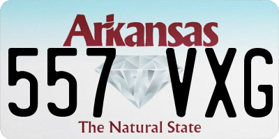 AR license plate 557VXG