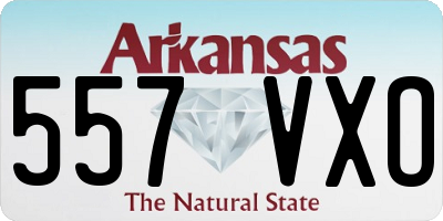 AR license plate 557VXO