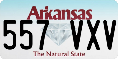 AR license plate 557VXV