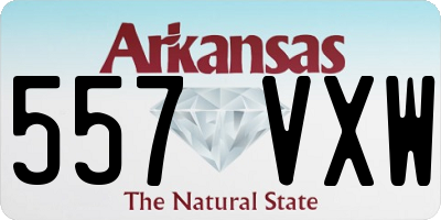 AR license plate 557VXW