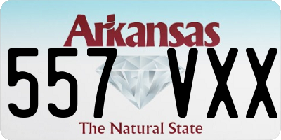 AR license plate 557VXX