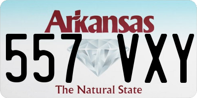 AR license plate 557VXY