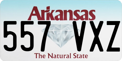 AR license plate 557VXZ