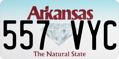 AR license plate 557VYC