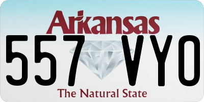 AR license plate 557VYO