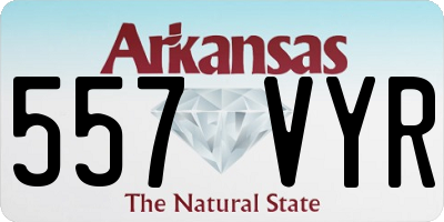 AR license plate 557VYR