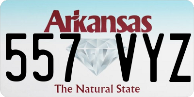 AR license plate 557VYZ