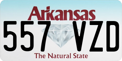 AR license plate 557VZD