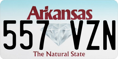 AR license plate 557VZN