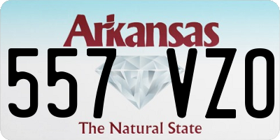 AR license plate 557VZO