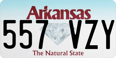 AR license plate 557VZY