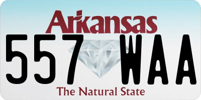 AR license plate 557WAA