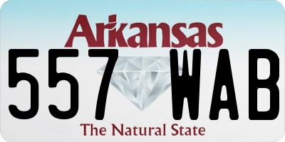 AR license plate 557WAB