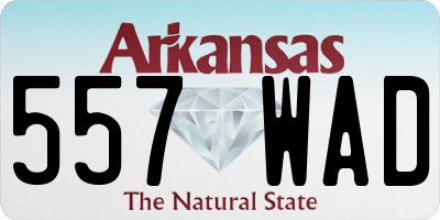 AR license plate 557WAD