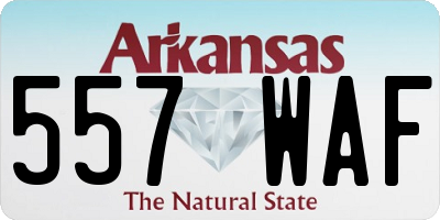 AR license plate 557WAF