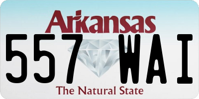 AR license plate 557WAI