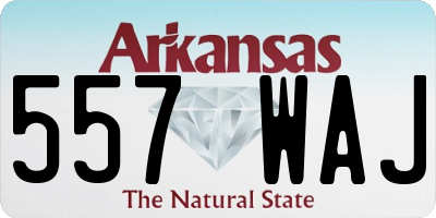 AR license plate 557WAJ