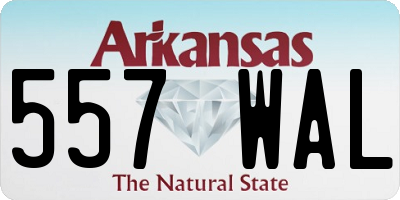 AR license plate 557WAL