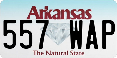 AR license plate 557WAP