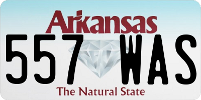 AR license plate 557WAS