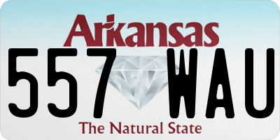 AR license plate 557WAU