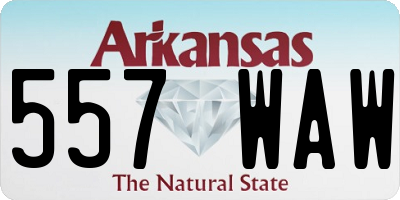 AR license plate 557WAW
