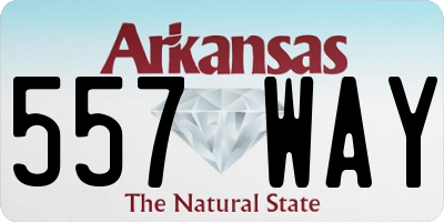 AR license plate 557WAY