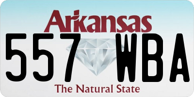 AR license plate 557WBA