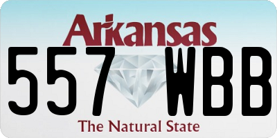 AR license plate 557WBB