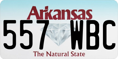 AR license plate 557WBC