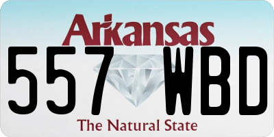 AR license plate 557WBD