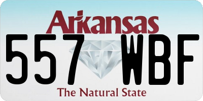 AR license plate 557WBF