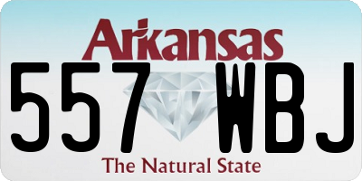 AR license plate 557WBJ