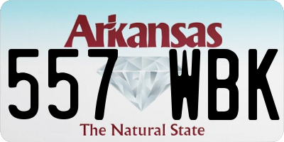 AR license plate 557WBK