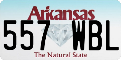 AR license plate 557WBL
