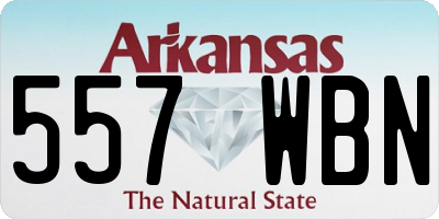AR license plate 557WBN