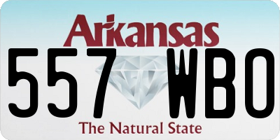 AR license plate 557WBO